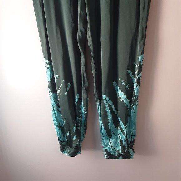 Young Fabulous & Broke New! Green Silky Joggers Size Small - Picture 3 of 12